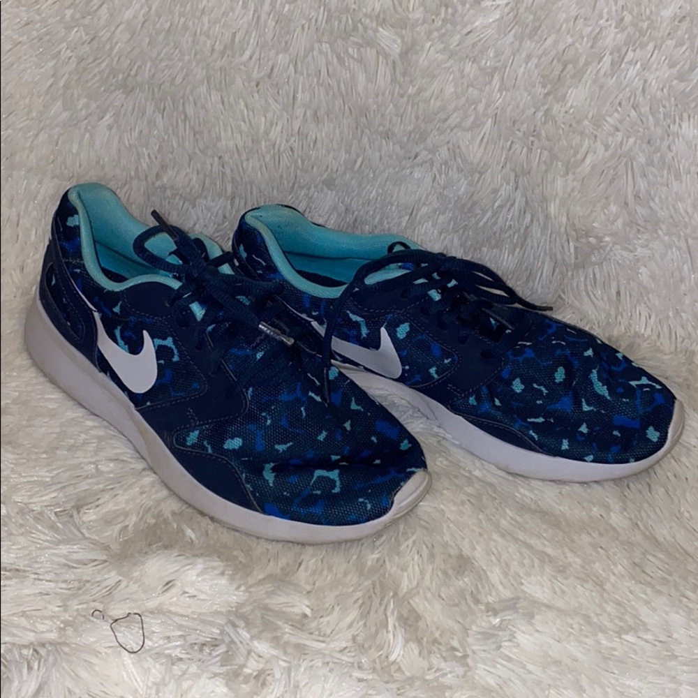 Blue leopard Nike shoes